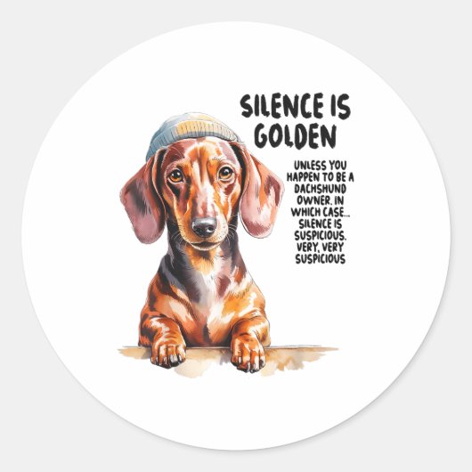 Dachshund Ideas For Women &amp; Novelty Miniature  Ronde Sticker (Voorkant)