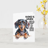 Dachshund ideeën voor vrouwen & Novelties Miniatuu Kaart (Gele Bloem)