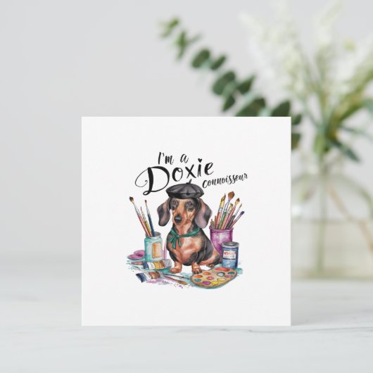 Dachshund Ik ben een Doxie Kenner Kaart (Staand voorkant)