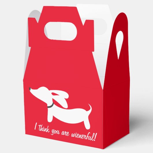 Dachshund Ik denk dat je een royale geschenkdoos P Bedankdoosjes (Geopend)