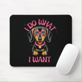 Dachshund Ik Doe Wat Ik Wil Grappige Hond Muismat (Met muis)