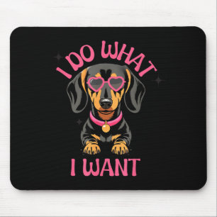 Dachshund Ik Doe Wat Ik Wil Grappige Hond Muismat