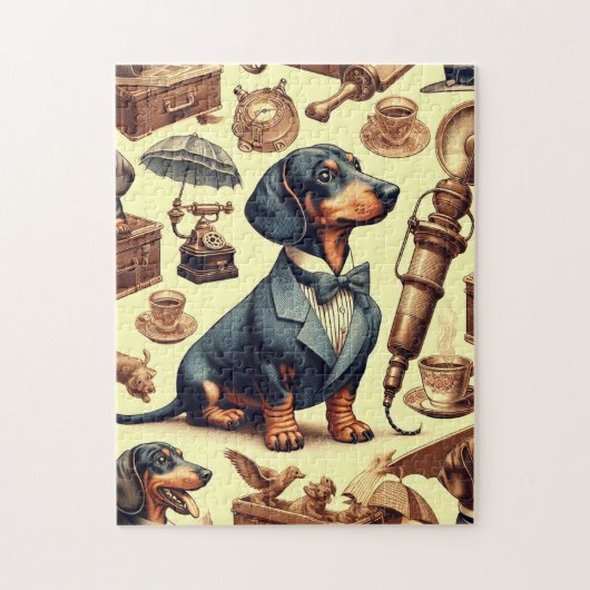  Dachshund Illustratie Legpuzzel (Verticaal)