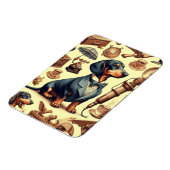  Dachshund Illustratie Magneet (Linkerzijde)