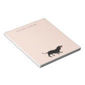 Dachshund illustratie op Roze Notitieblok (Schuin)