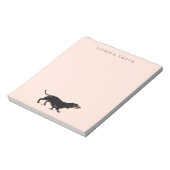 Dachshund illustratie op Roze Notitieblok (Linkerzijde)