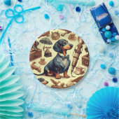  Dachshund Illustratie Papieren Bordje (Feest)