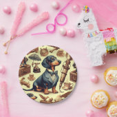  Dachshund Illustratie Papieren Bordje (Feest)