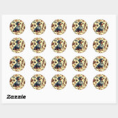  Dachshund Illustratie Ronde Sticker (Vel)
