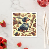  Dachshund Illustratie Servet (Insitu)