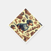  Dachshund Illustratie Servet (Hoek)
