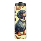 Dachshund Illustratie Thermosbeker (Voorkant)