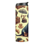 Dachshund Illustratie Thermosbeker (Gedraaid links)