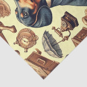 Dachshund Illustratie Tissuepapier (Detail)