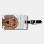 Dachshund Illustration Plain Bagagelabel (Voorkant horizontaal)