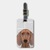 Dachshund Illustration Plain Bagagelabel (Voorkant verticaal)