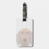 Dachshund Illustration Plain Bagagelabel (Achterkant verticaal)