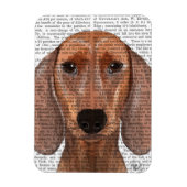 Dachshund Illustration Plain Magneet (Verticaal)