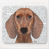 Dachshund Illustration Plain Muismat (Voorkant)