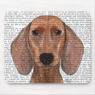 Dachshund Illustration Plain Muismat
