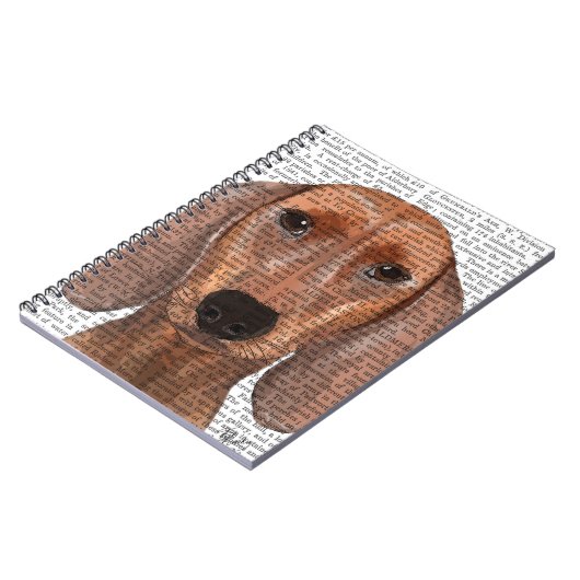 Dachshund Illustration Plain Notitieboek (Linkerzijde)