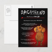 Dachshund in 3D Briefkaart (Voorkant / Achterkant)