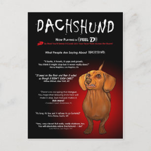 Dachshund in 3D Briefkaart