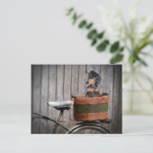 Dachshund In a Basket PostcardMagnet Briefkaart (Staand voorkant)