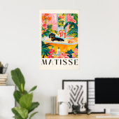 Dachshund in badkuip print leuke Matisse stijl hon (Thuiskantoor)