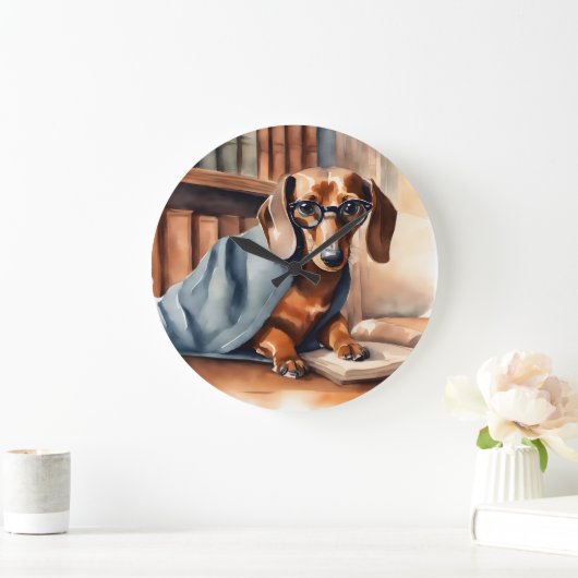 Dachshund in de Oude Bibliotheek Grote Klok (Huis)