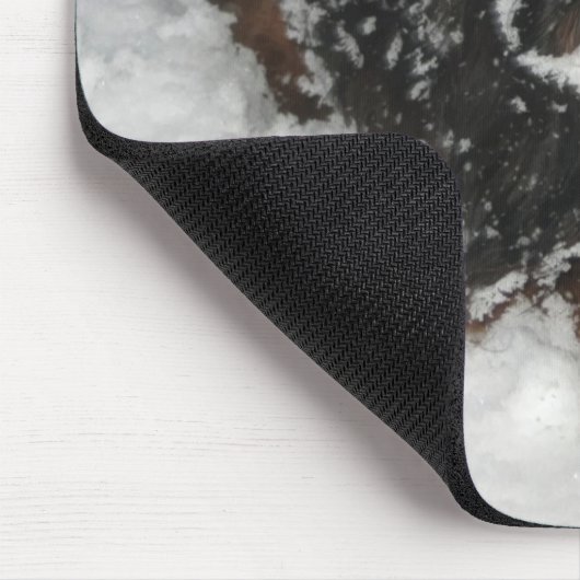 Dachshund in de Snow Mousepad Muismat (Hoek)