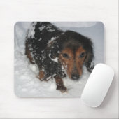 Dachshund in de Snow Mousepad Muismat (Met muis)