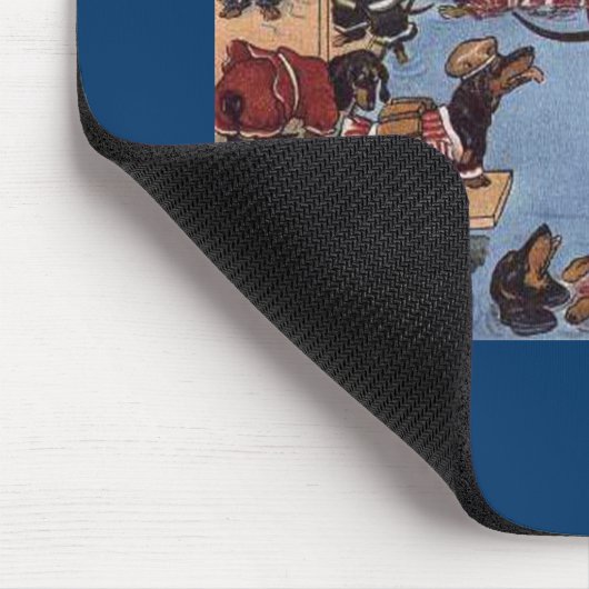 Dachshund in de Vintage Mousepad Muismat (Hoek)