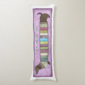 Dachshund in een Sweater - Funny Doxie Pillow Lichaamskussen (Voorkant Verticaal)