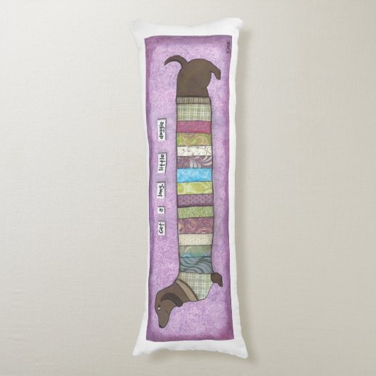 Dachshund in een Sweater - Funny Doxie Pillow Lichaamskussen (Voorkant Verticaal)