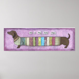 Dachshund in een trui poster