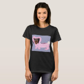 Dachshund In Fuzzy Pink Bunny Suit T-shirt (Voorkant volledig)