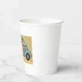 Dachshund in Hippie car Papieren Bekers (Links)