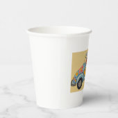 Dachshund in Hippie car Papieren Bekers (Rechts)