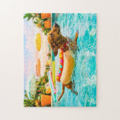 Dachshund in hotdog pak legpuzzel (Verticaal)