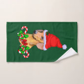 Dachshund in Kerstmis in Santa Hat Bad Handdoek (Handdoek)