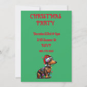 "DACHSHUND IN KERSTVERLICHTING" KAART (Achterkant)