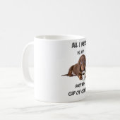 Dachshund in mijn Coffee-Mok Koffiemok (Voorkant links)