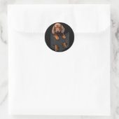 Dachshund in Mijn zak Dachshund Weiner Dog Gift Ronde Sticker (Tas)