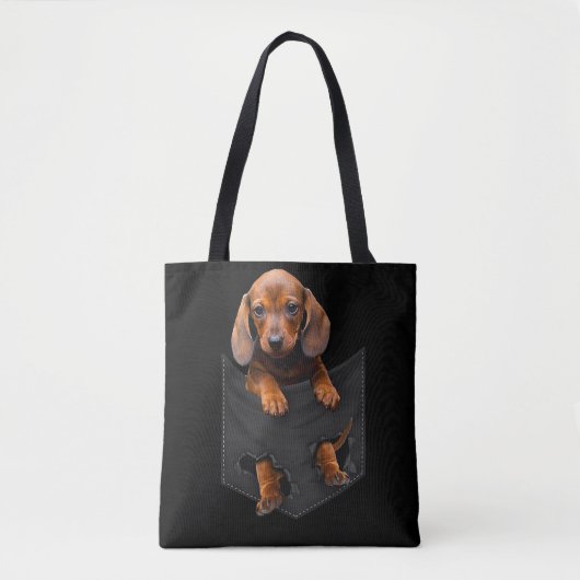 Dachshund in Mijn zak Dachshund Weiner Dog Gift Tote Bag (Voorkant)