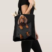 Dachshund in Mijn zak Dachshund Weiner Dog Gift Tote Bag (Dichtbij)