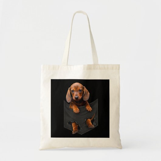 Dachshund in Mijn zak Dachshund Weiner Dog Gift Tote Bag (Voorkant)