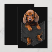 Dachshund In Mijn Zakje Dachshund Weiner Dog Cadea Kaart (Voorkant / Achterkant)