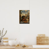 Dachshund in München Vintage Reiseposter Poster (Keuken)