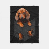 Dachshund In My Cket Fleece Deken (Voorkant)